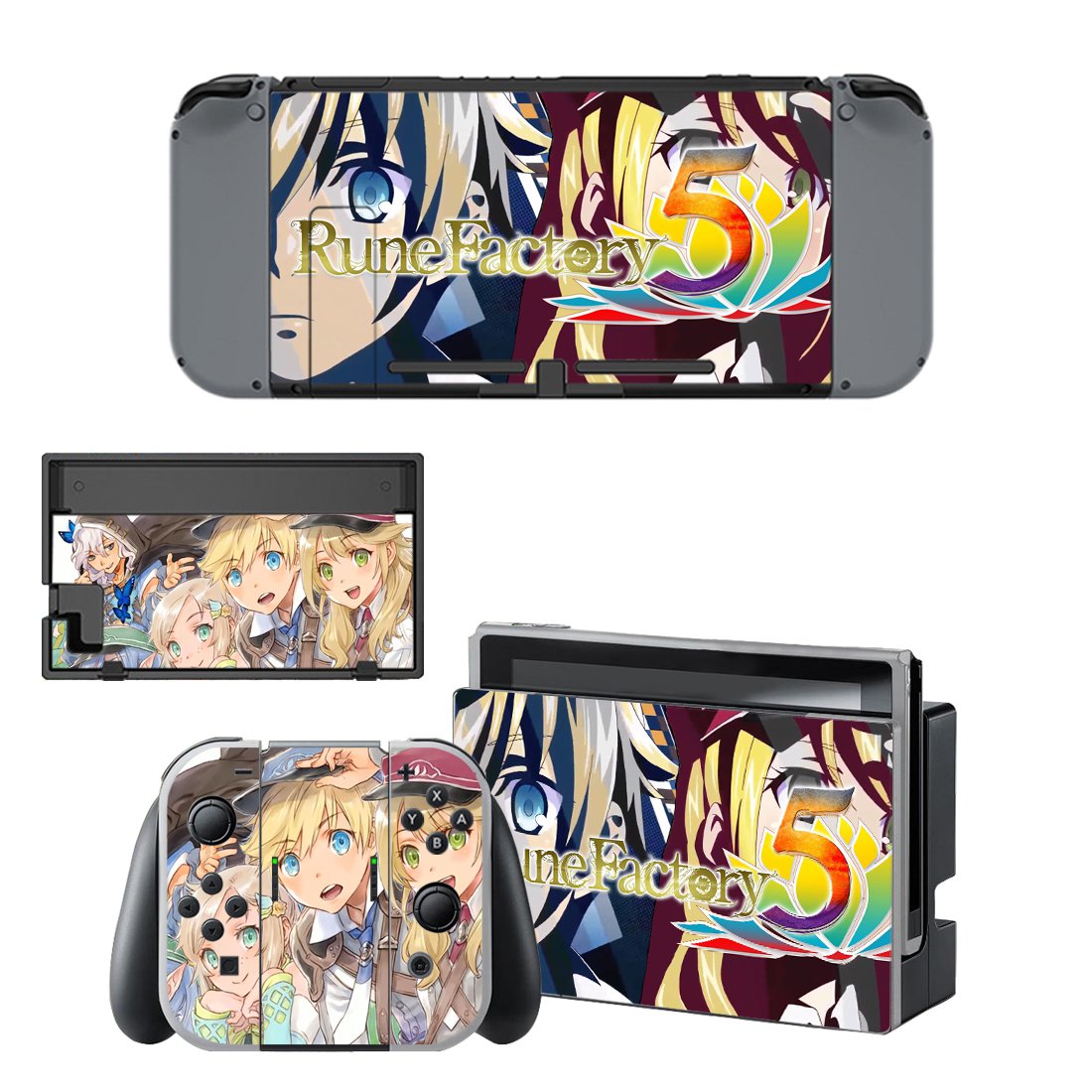 Rune Factory 5 decal skin for Nintendo Switch Console & Controllers