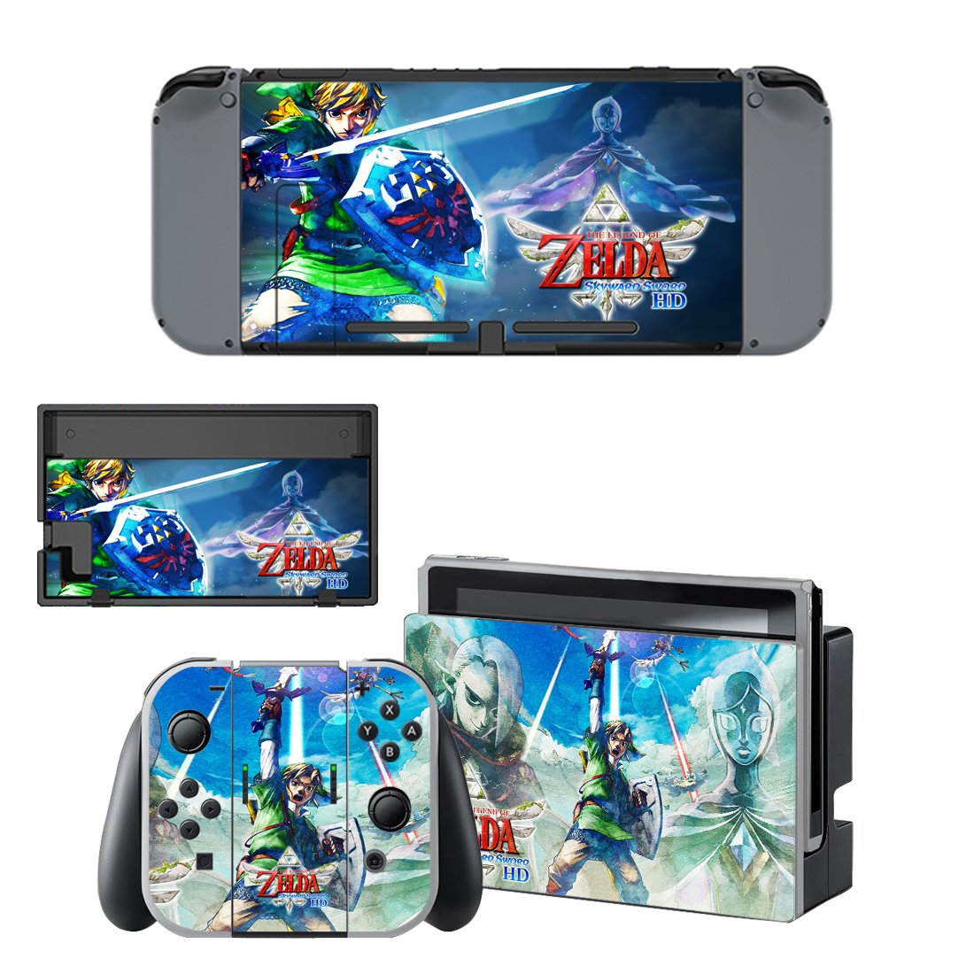 Zelda Skyward Sword decal skin for Nintendo Switch Console & Controllers
