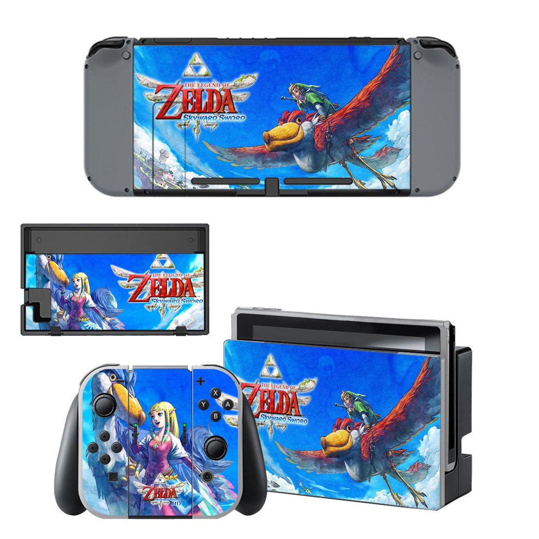Zelda Skyward Sword decal skin for Nintendo Switch Console & Controllers