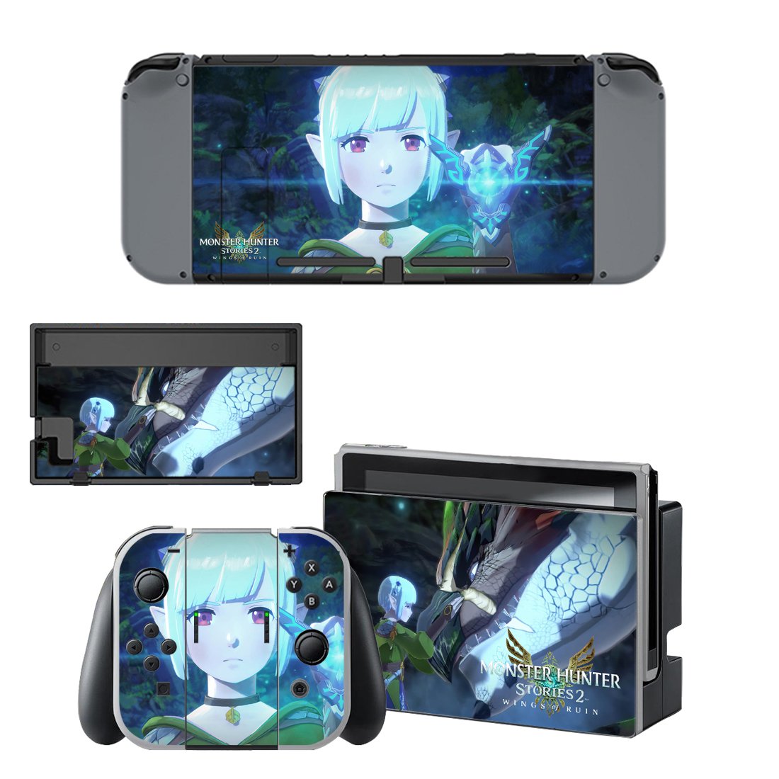 Monster Hunter Wings of Ruin 2 decal skin for Nintendo Switch Console & Controllers