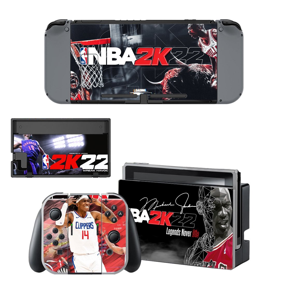 NBA 2K22 decal skin for Nintendo Switch Console & Controllers