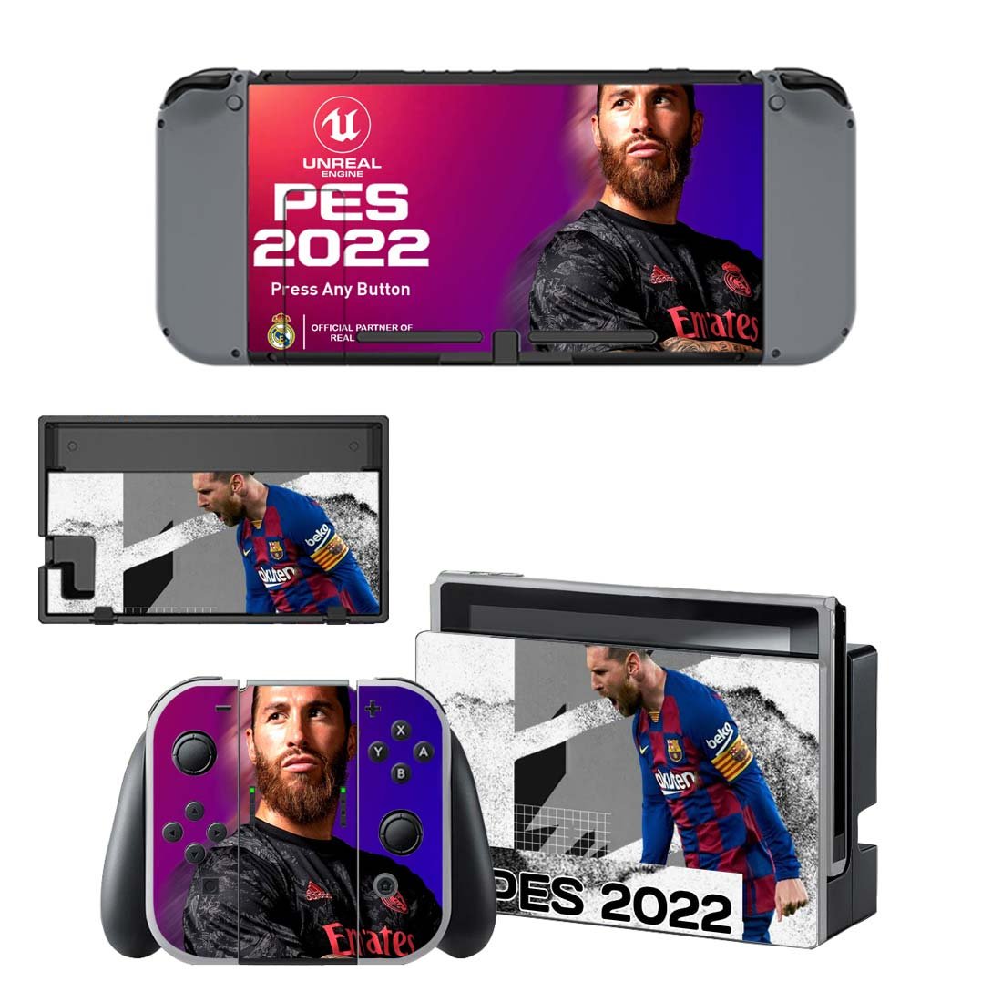PES 2022 decal skin for Nintendo Switch Console & Controllers