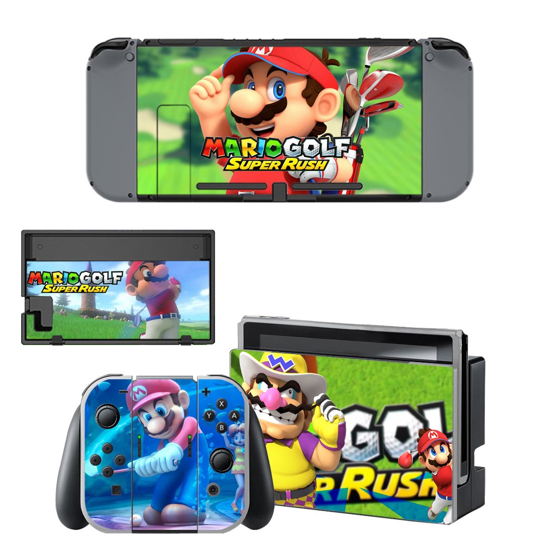 Mario Golf Super Rush decal skin for Nintendo Switch Console & Controllers