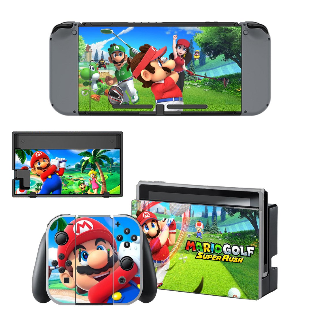 Mario Golf Super Rush decal skin for Nintendo Switch Console & Controllers