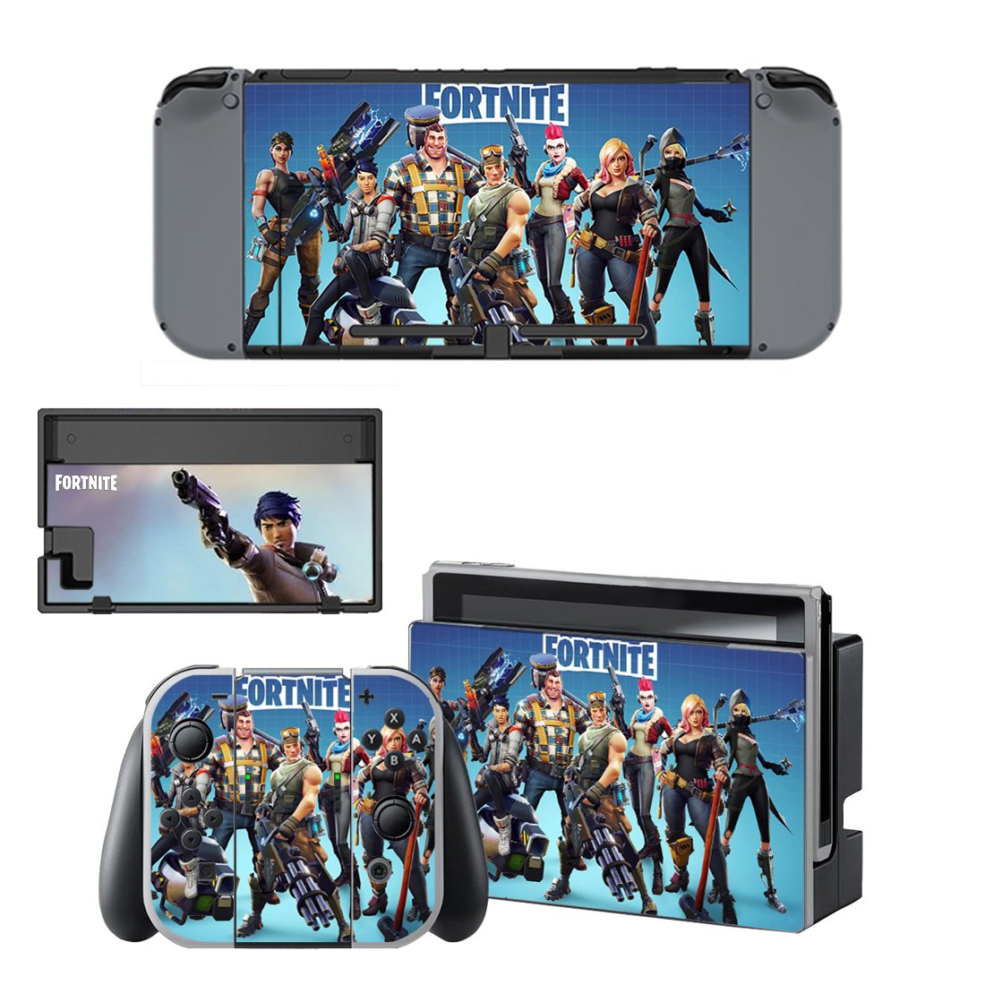 Fortnite decal skin for Nintendo Switch Console & Controllers