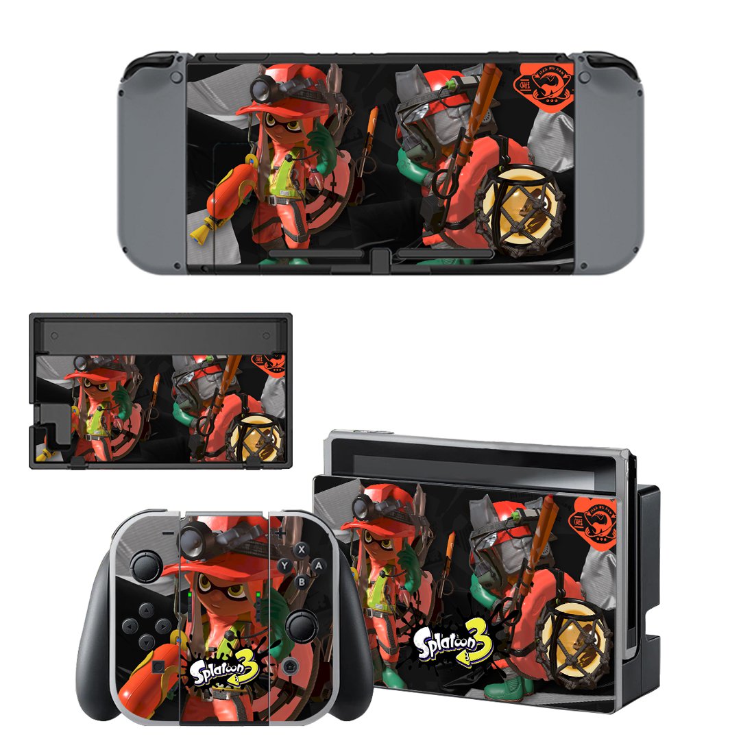 Splatoon 3 decal skin for Nintendo Switch Console & Controllers