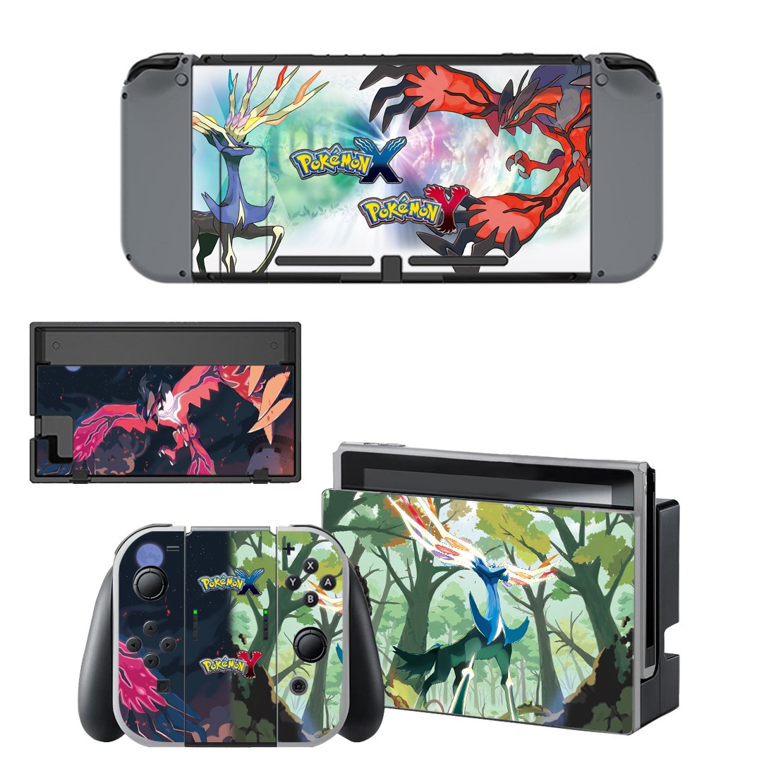 Pokemon X and Y decal skin for Nintendo Switch Console & Controllers