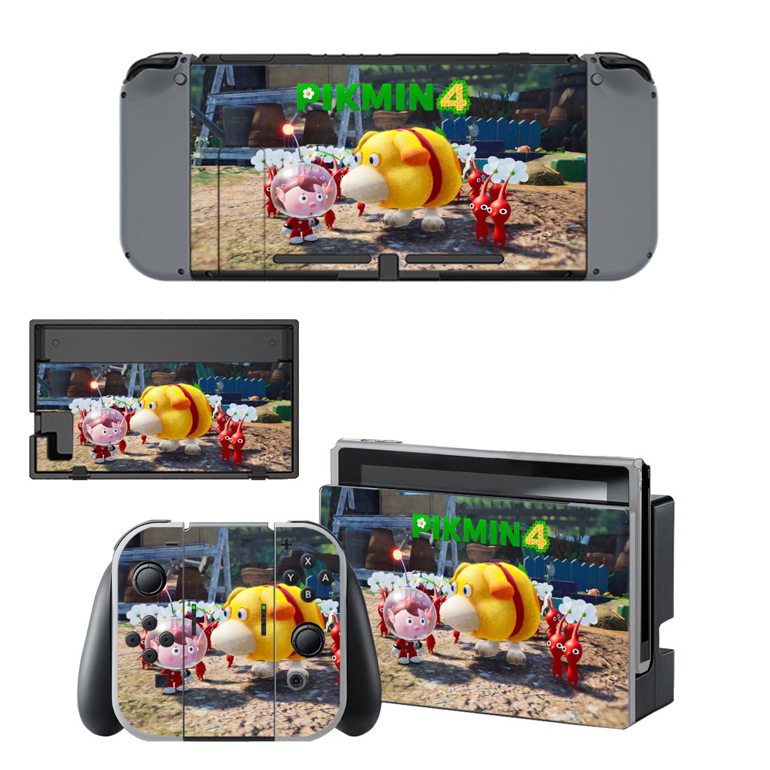 Pikmin 4 decal skin for Nintendo Switch Console & Controllers