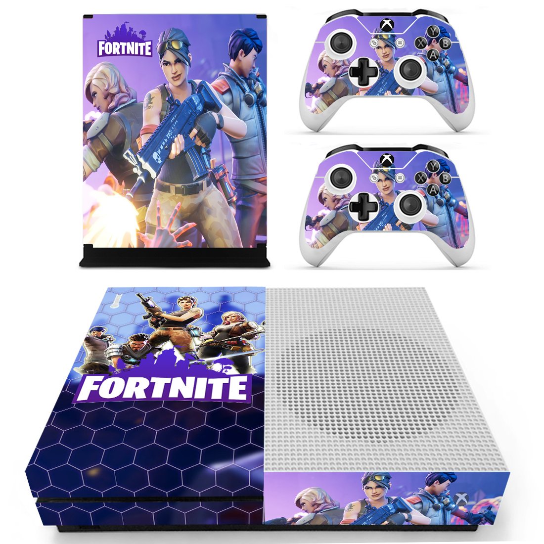 Fortnite decal skin for Xbox one S Console & Controllers