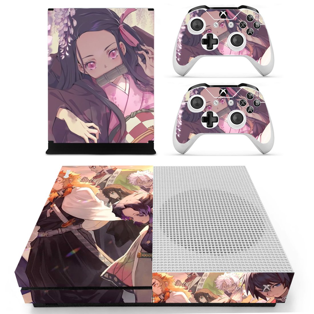 Demon Slayer decal skin for Xbox one S Console & Controllers