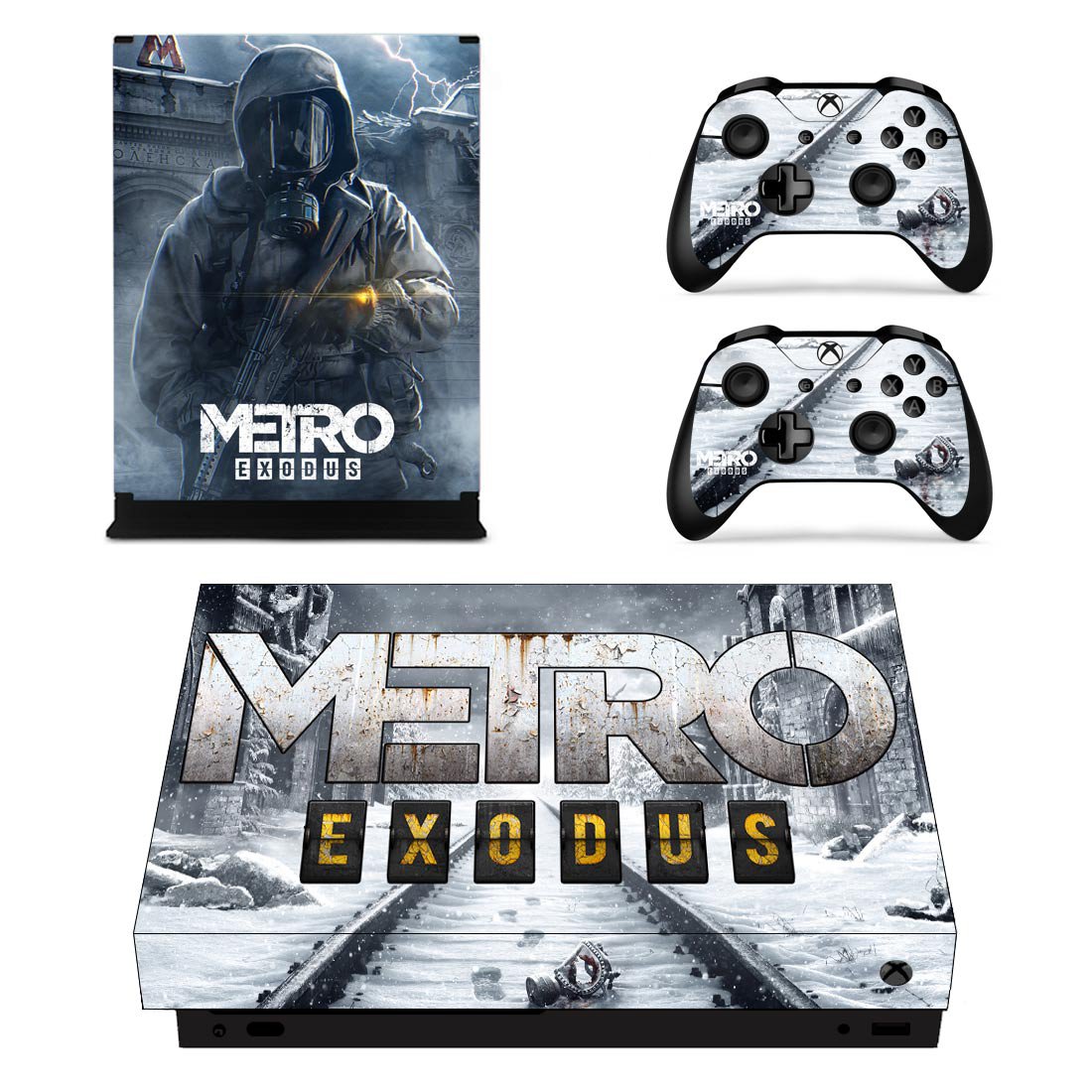 Metro Exodus decal skin for Xbox one X Console & Controllers