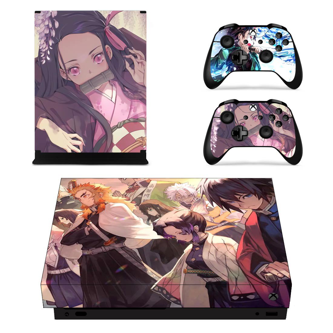 Demon Slayer decal skin for Xbox one X Console & Controllers