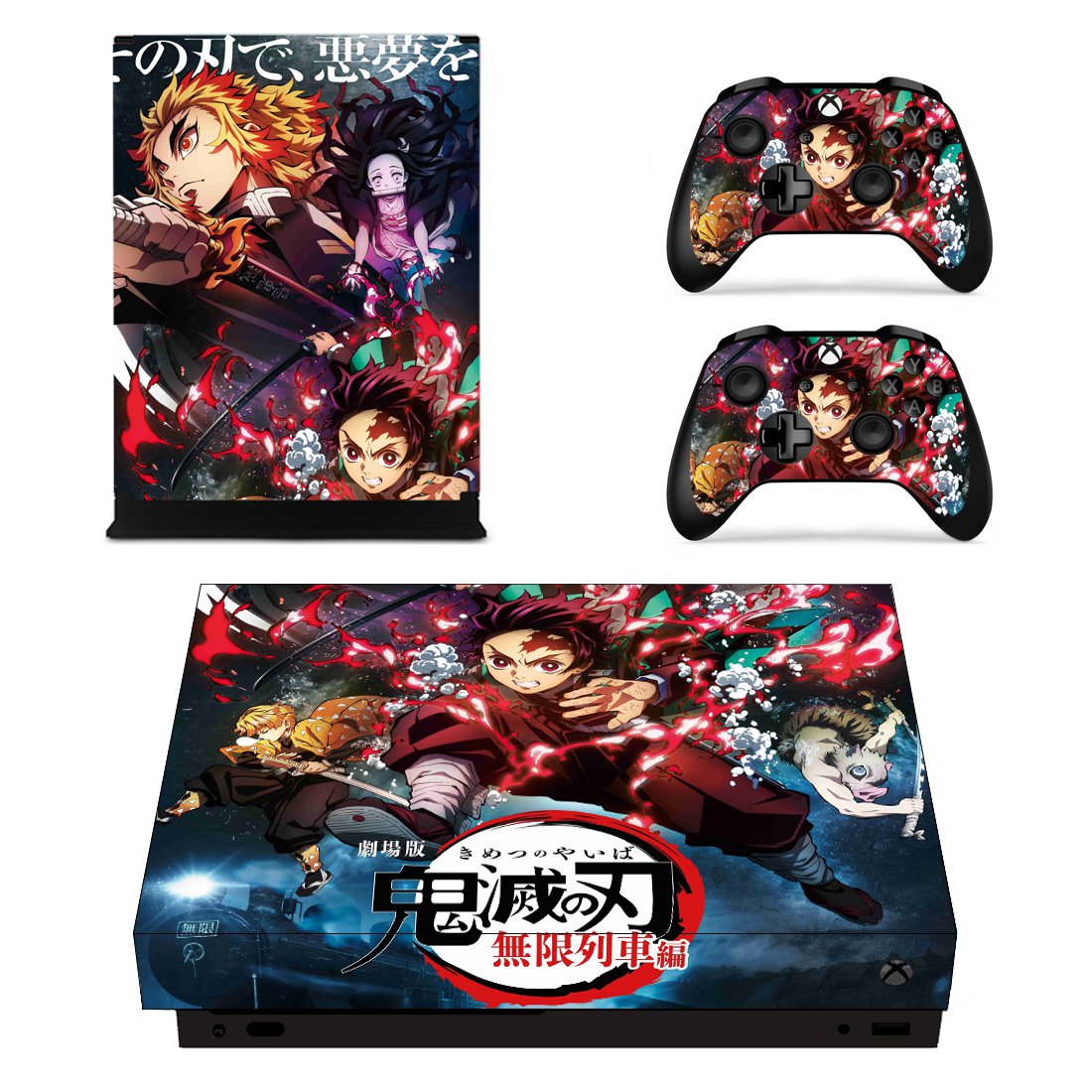 Demon Slayer decal skin for Xbox one X Console & Controllers