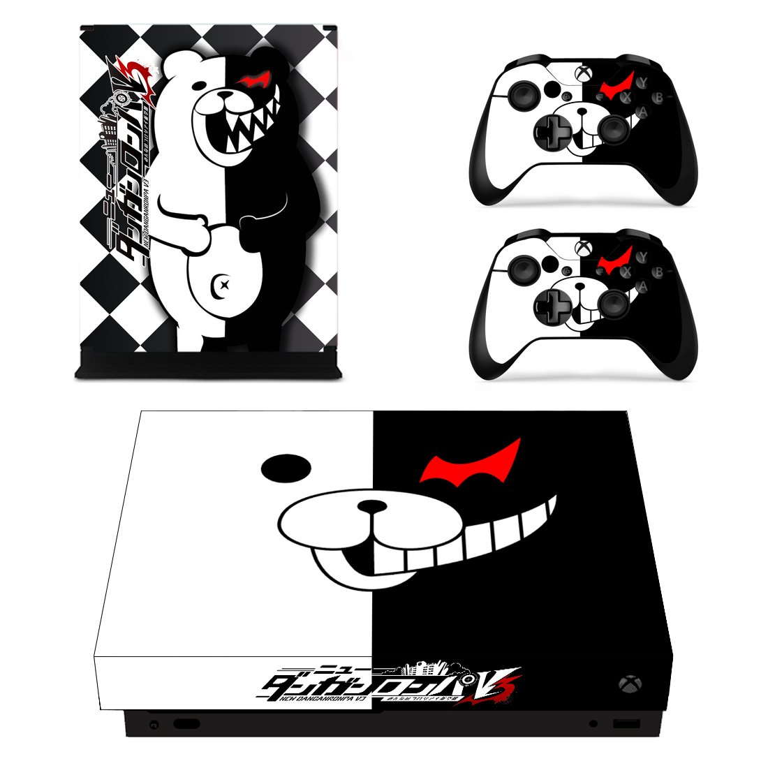 Danganronpa  Monokuma decal skin for Xbox one X Console & Controllers