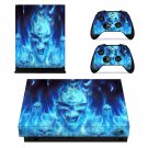Flaming Skull decal skin for Xbox one X Console & Controllers