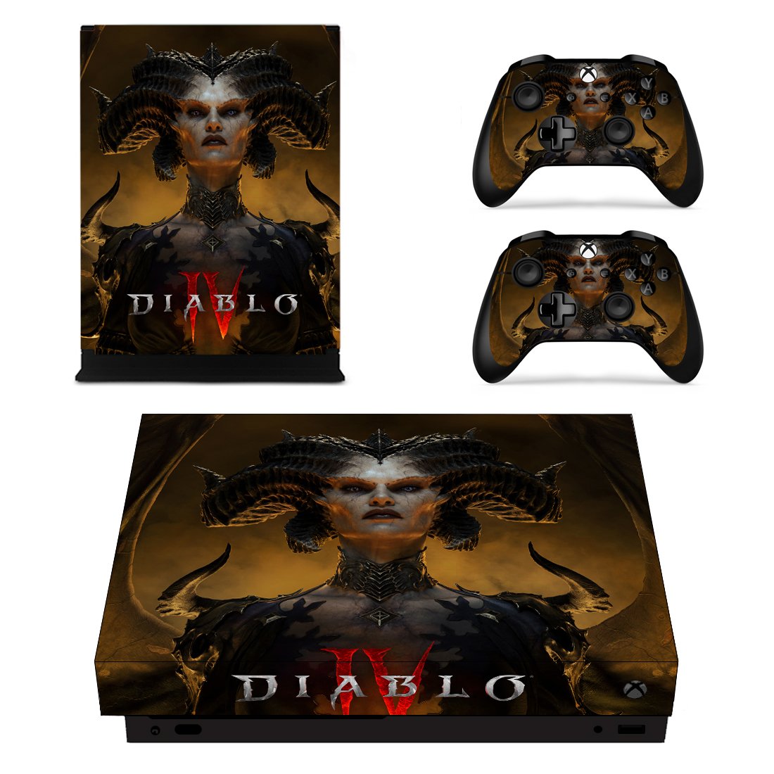 Diablo 4 decal skin for Xbox one X Console & Controllers
