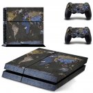 Worldmap decal skin for PlayStation 4 Console & Controllers