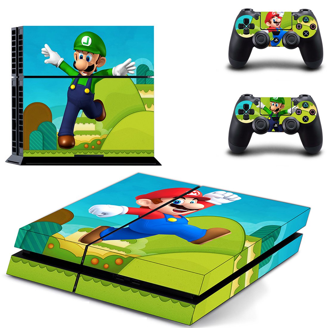 Supermario decal skin for PlayStation 4 Console & Controllers