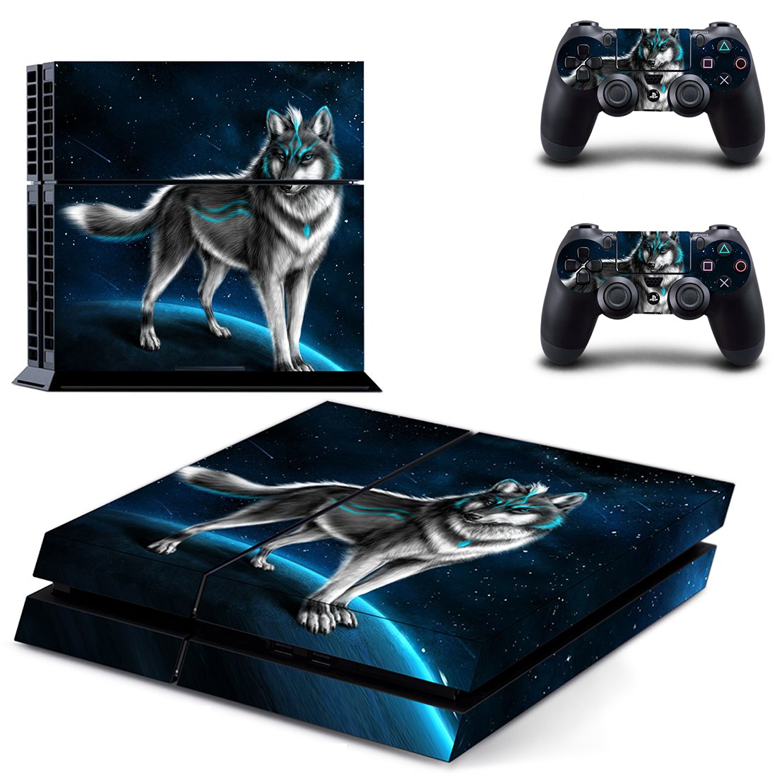 Wolf decal skin for PlayStation 4 Console & Controllers