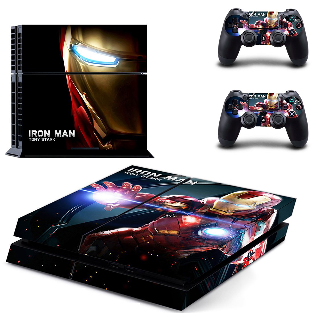 Iron Man decal skin for PlayStation 4 Console & Controllers