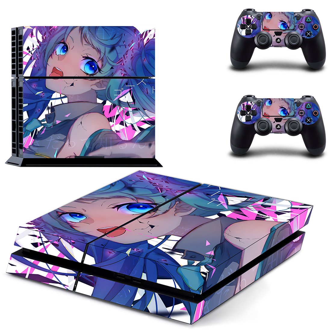 Anime decal skin for PlayStation 4 Console & Controllers