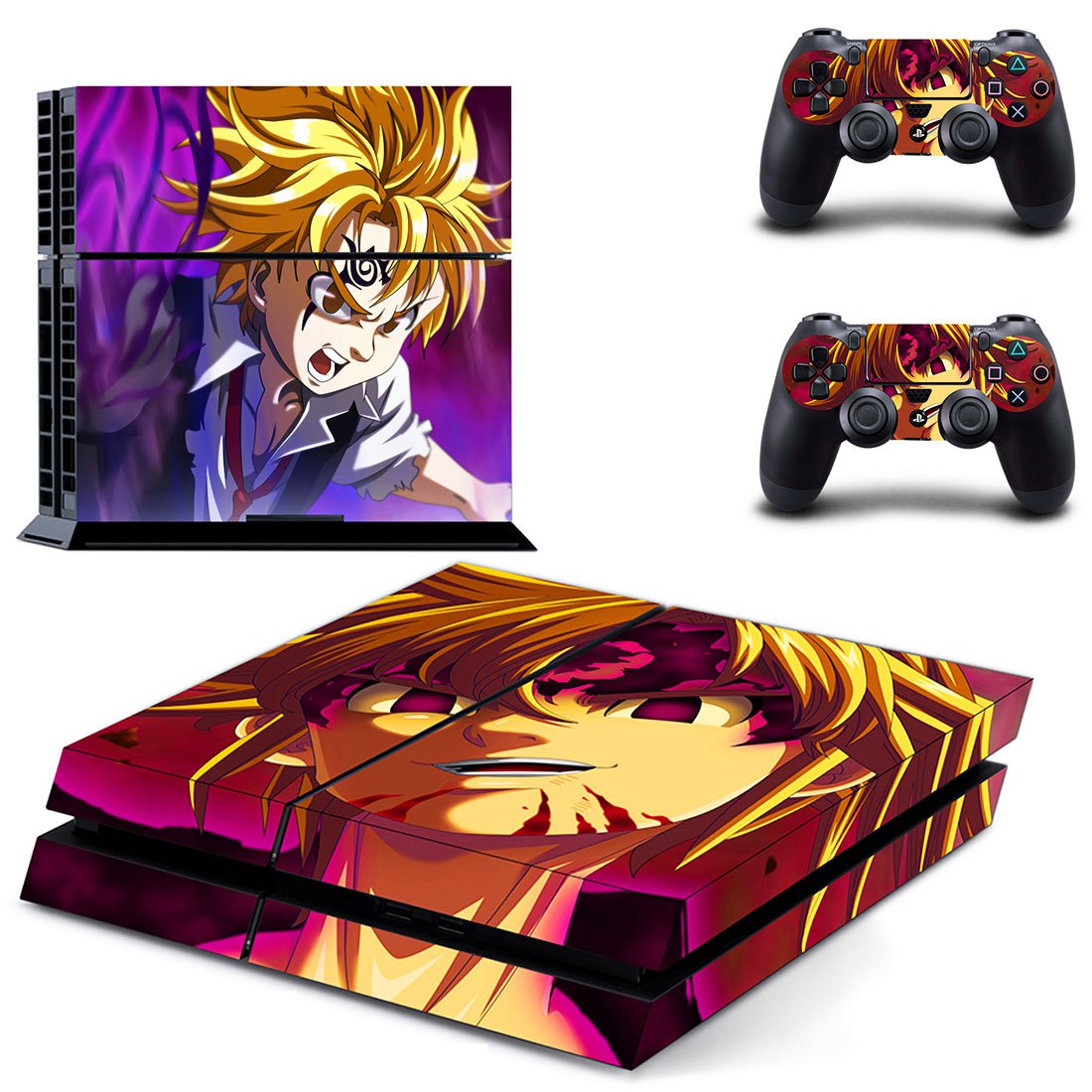 Anime decal skin for PlayStation 4 Console & Controllers