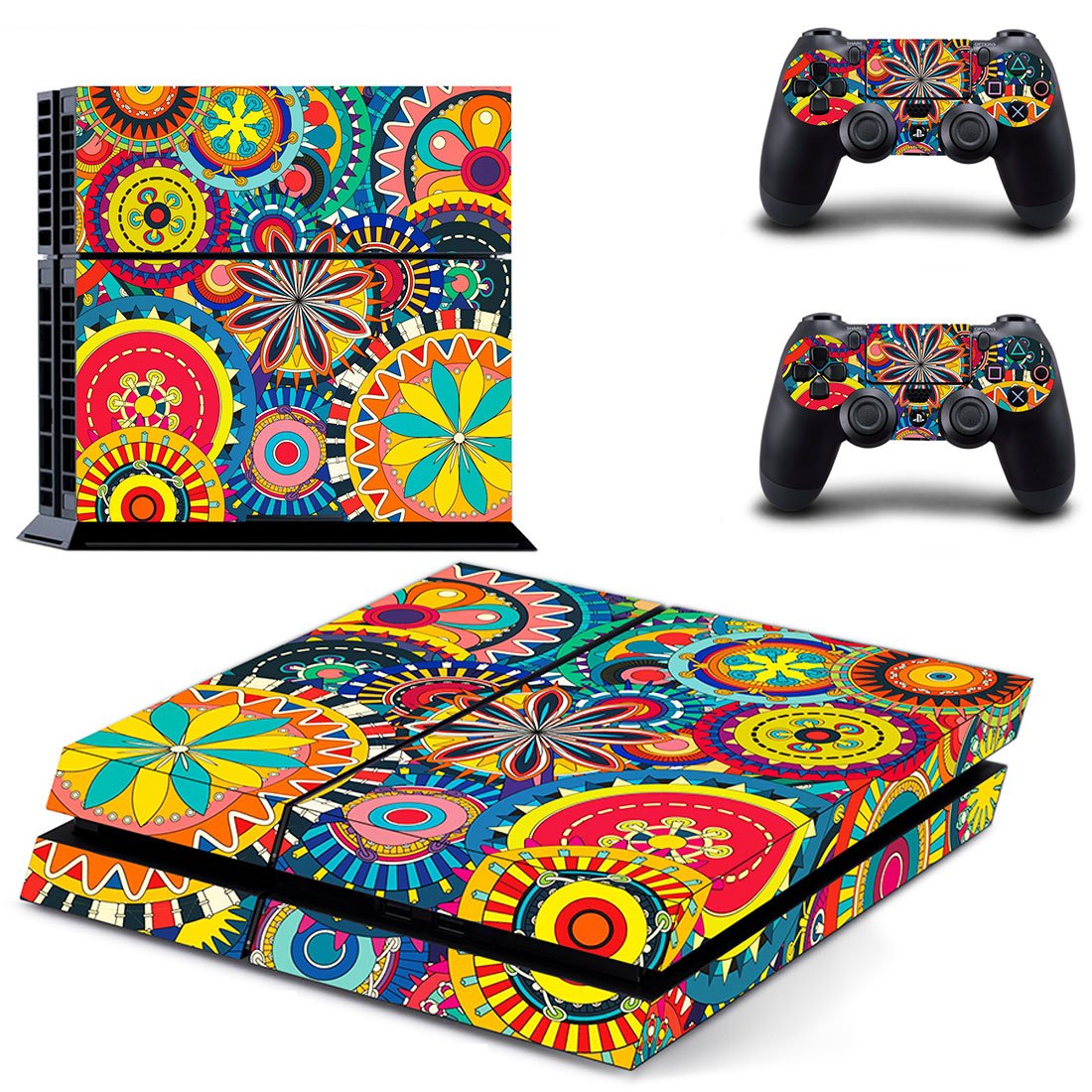 Color Mandala decal skin for PlayStation 4 Console & Controllers