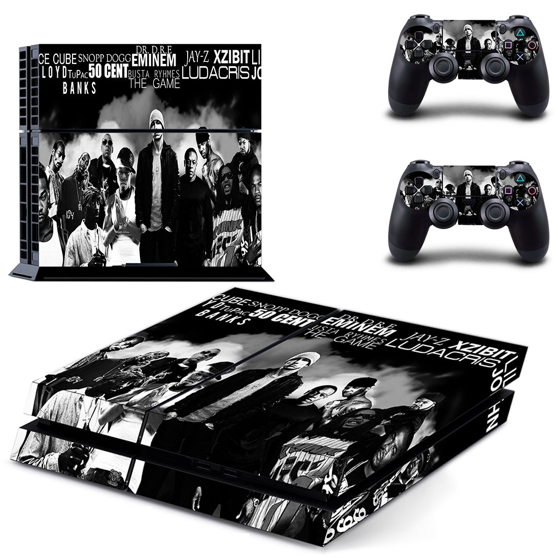Rap Hiphop decal skin for PlayStation 4 Console & Controllers