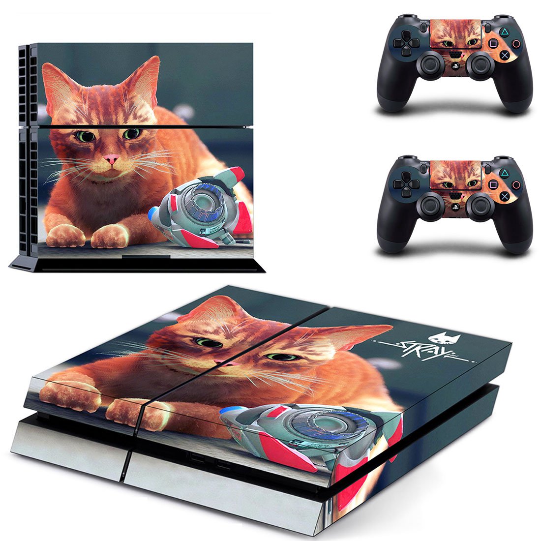 Stray decal skin for PlayStation 4 Console & Controllers