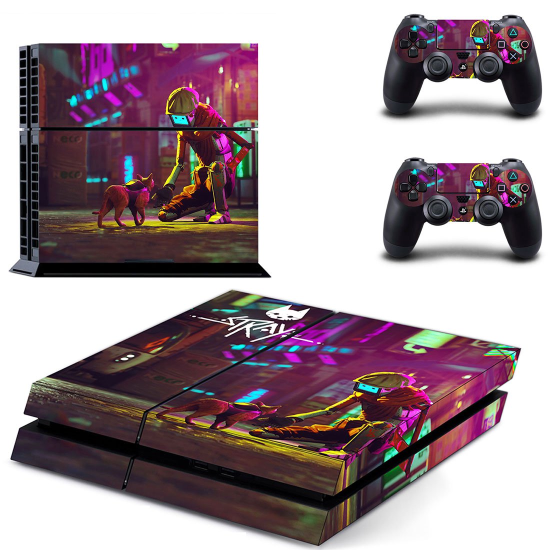 Stray decal skin for PlayStation 4 Console & Controllers