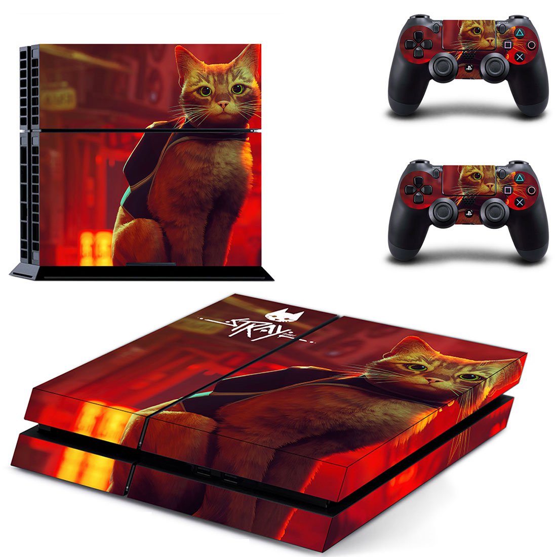 Stray decal skin for PlayStation 4 Console & Controllers