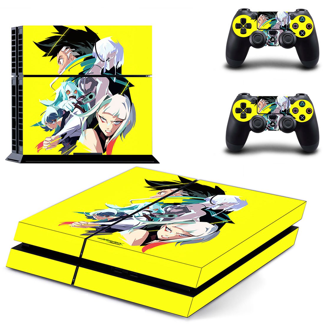 Cyberpunk Edgerunners decal skin for PlayStation 4 Console & Controllers