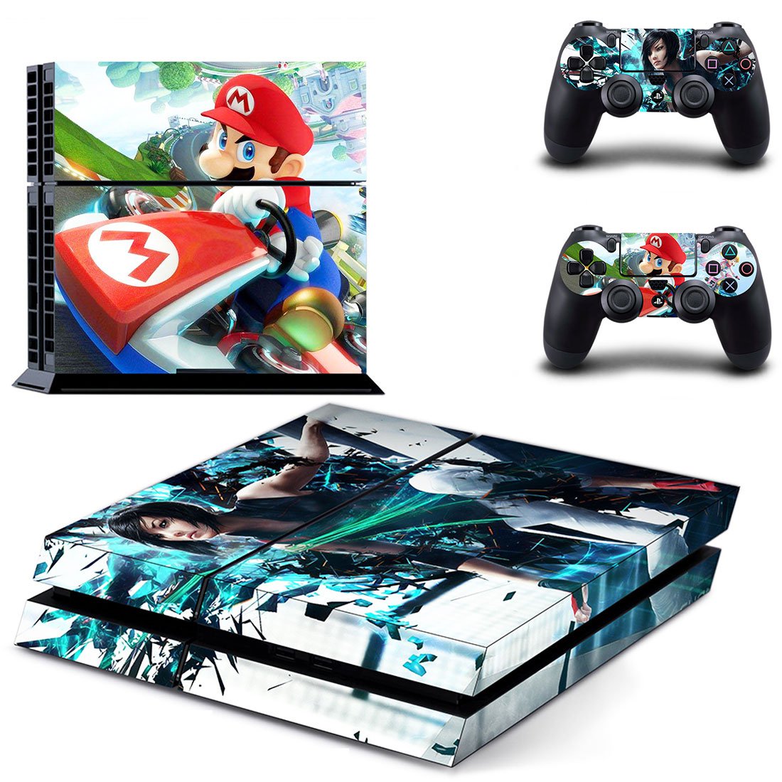 Super Mario decal skin for PlayStation 4 Console & Controllers