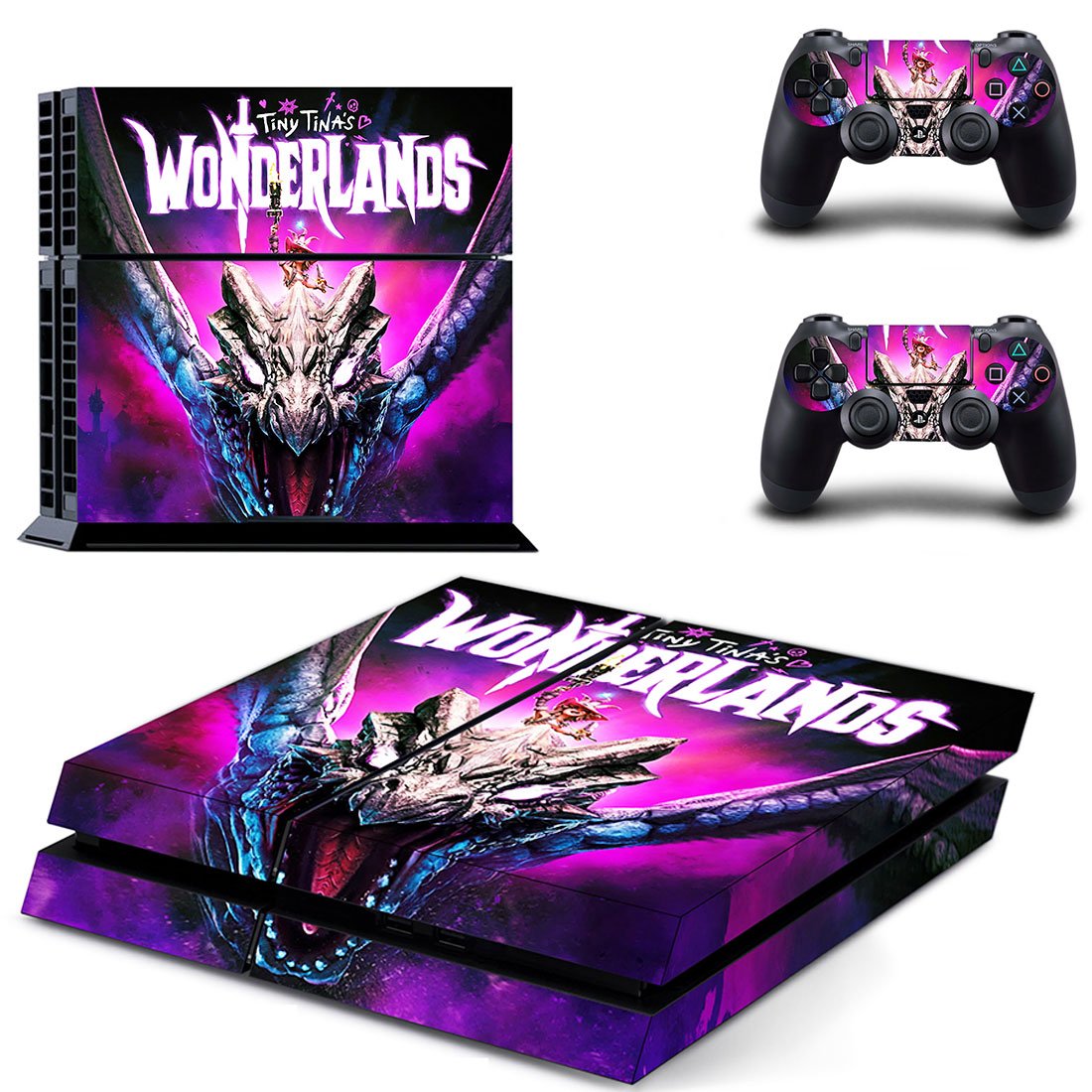 Tiny Tina's Wonderlands decal skin for PlayStation 4 Console & Controllers