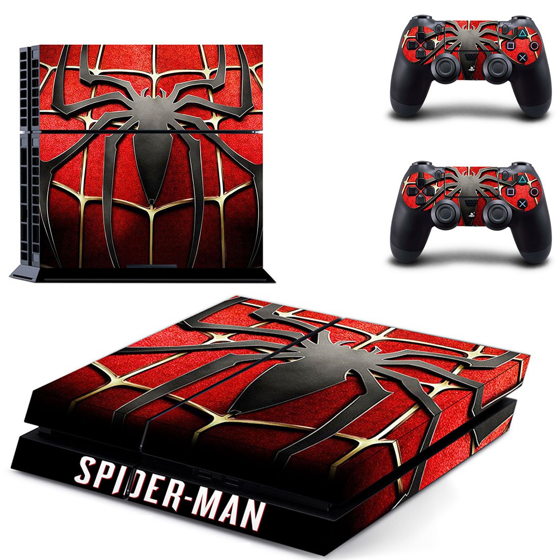 Spiderman decal skin for PlayStation 4 Console & Controllers