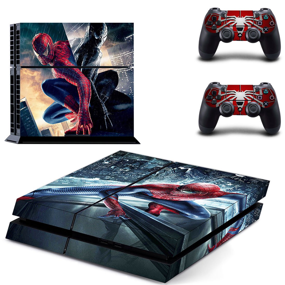 Spiderman decal skin for PlayStation 4 Console & Controllers