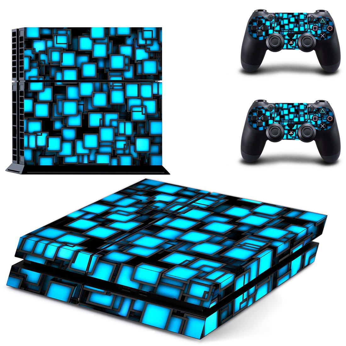 Block Texture decal skin for PlayStation 4 Console & Controllers