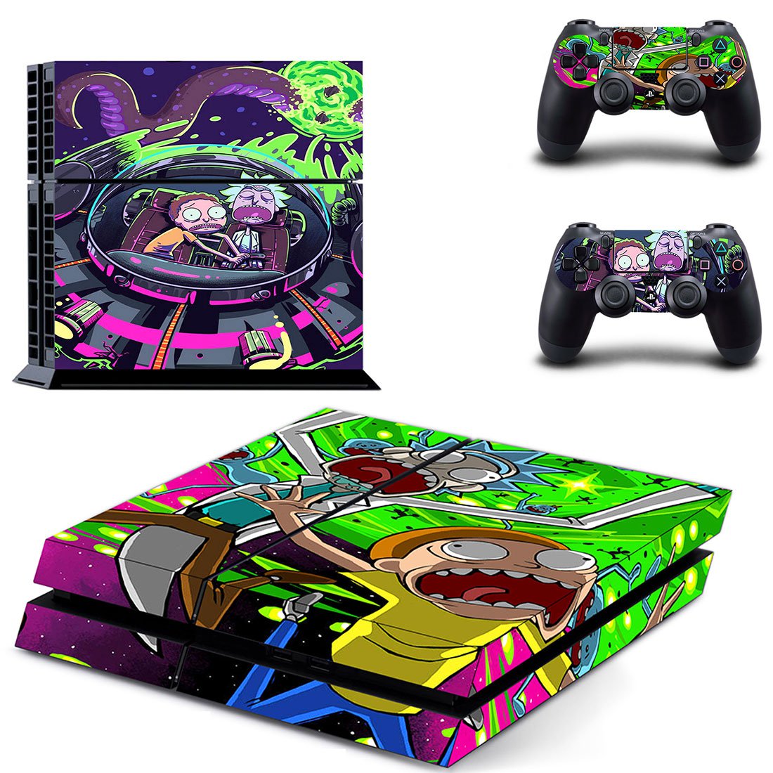 Rick and Morty decal skin for PlayStation 4 Console & Controllers