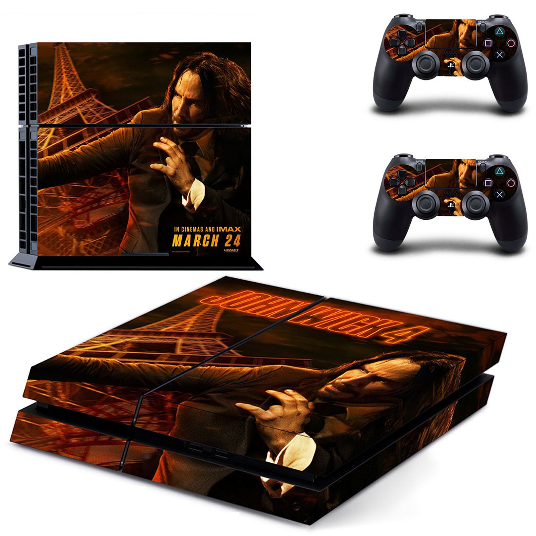John Wick 4 decal skin for PlayStation 4 Console & Controllers