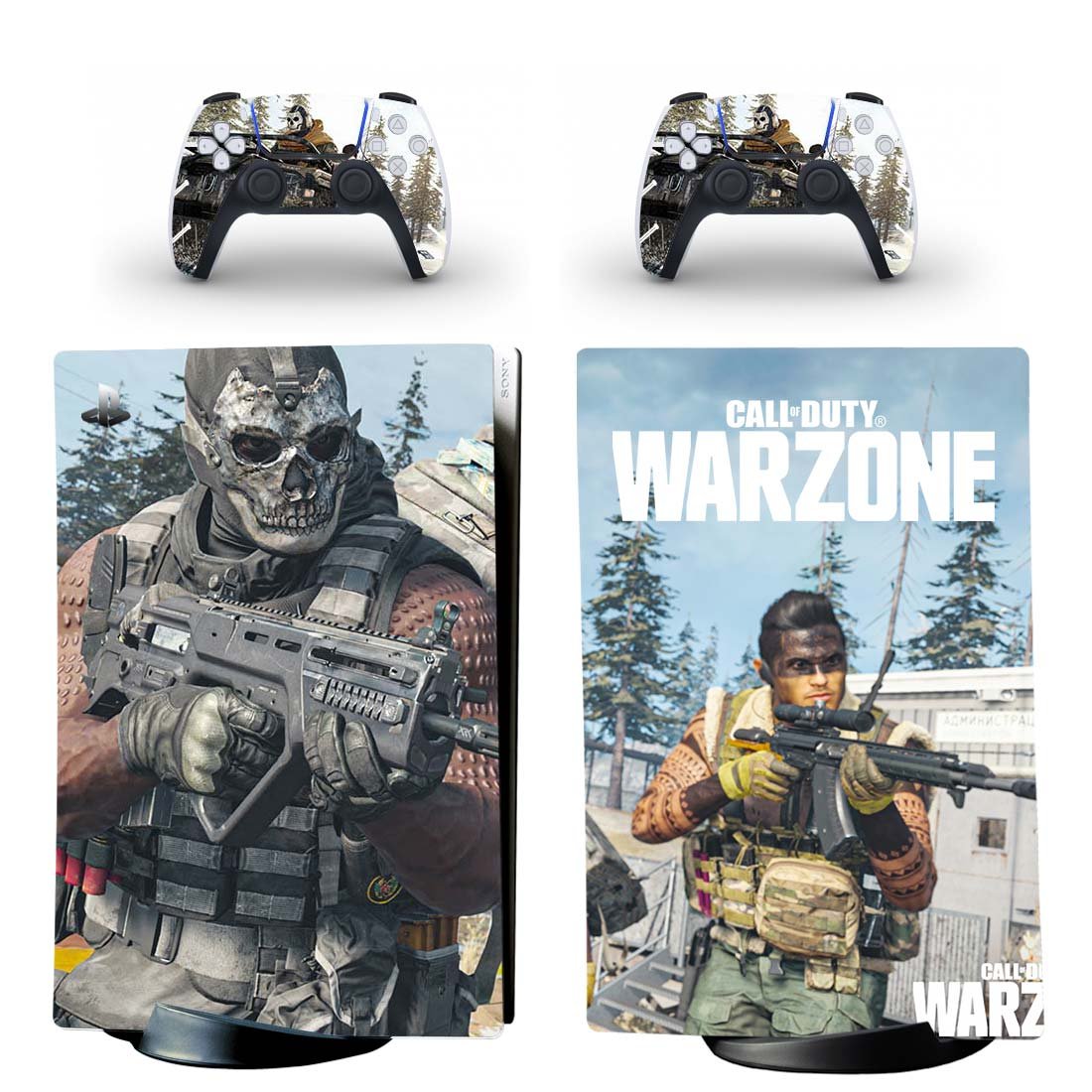 COD Warzone decal skin for PS5 digital Console & 2 Controllers