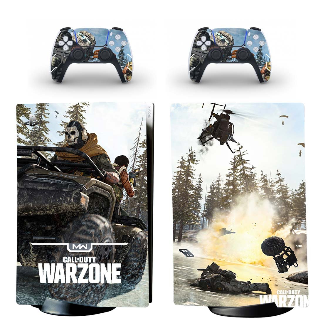 COD Warzone decal skin for PS5 digital Console & 2 Controllers