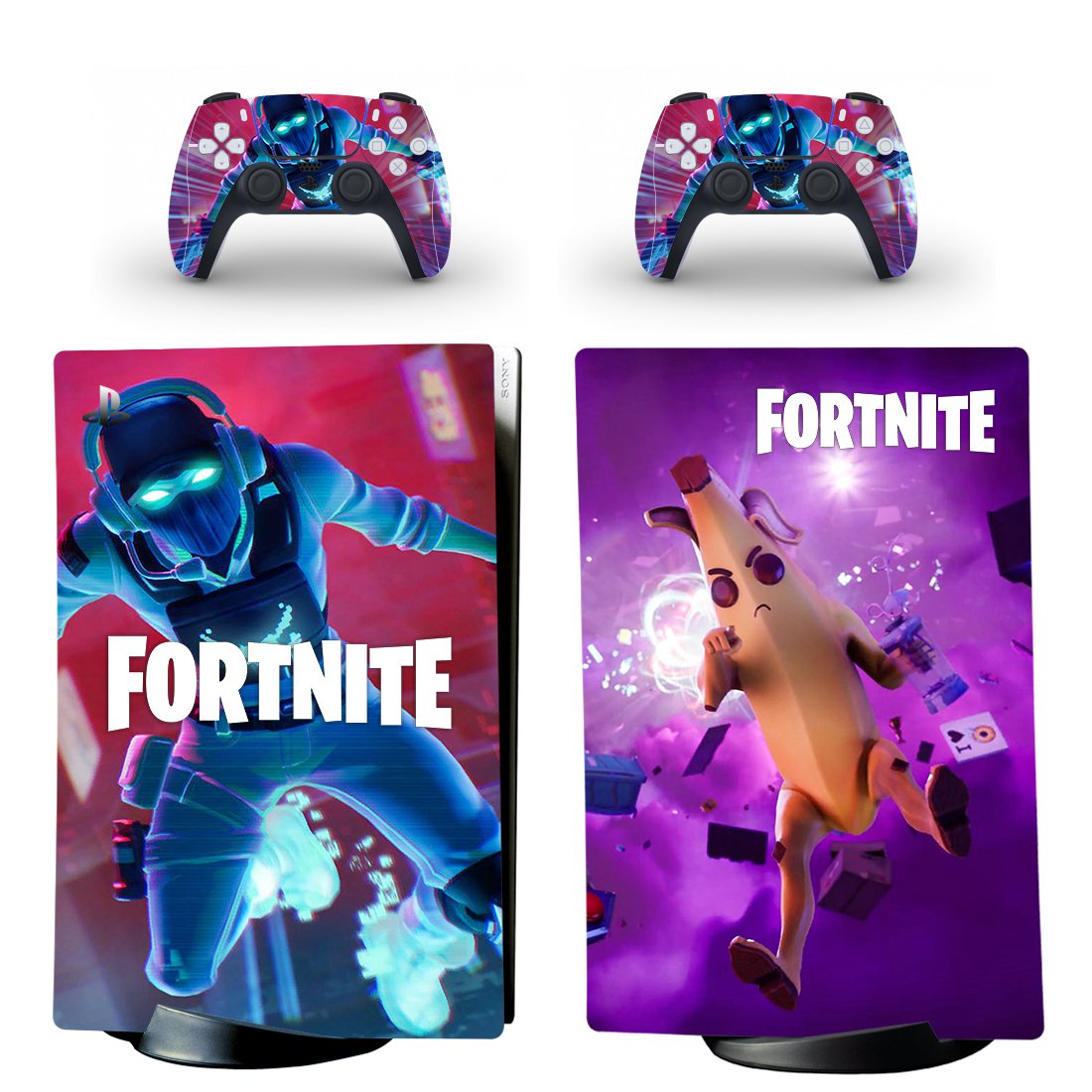 Fortnite decal skin for PS5 digital Console & 2 Controllers