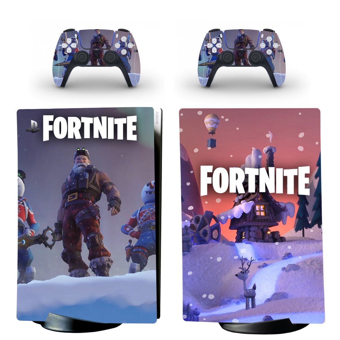 Fortnite decal skin for PS5 digital Console & 2 Controllers