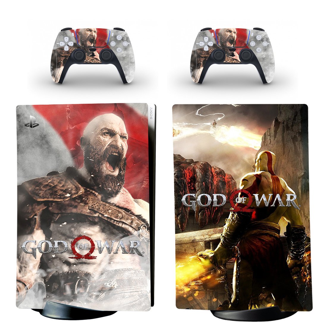 God of War decal skin for PS5 digital Console & 2 Controllers