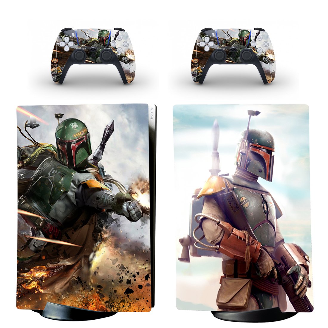 The Mandalorian decal skin for PS5 digital Console & 2 Controllers