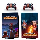 Minecraft Dungeons decal skin for PS5 digital Console & 2 Controllers