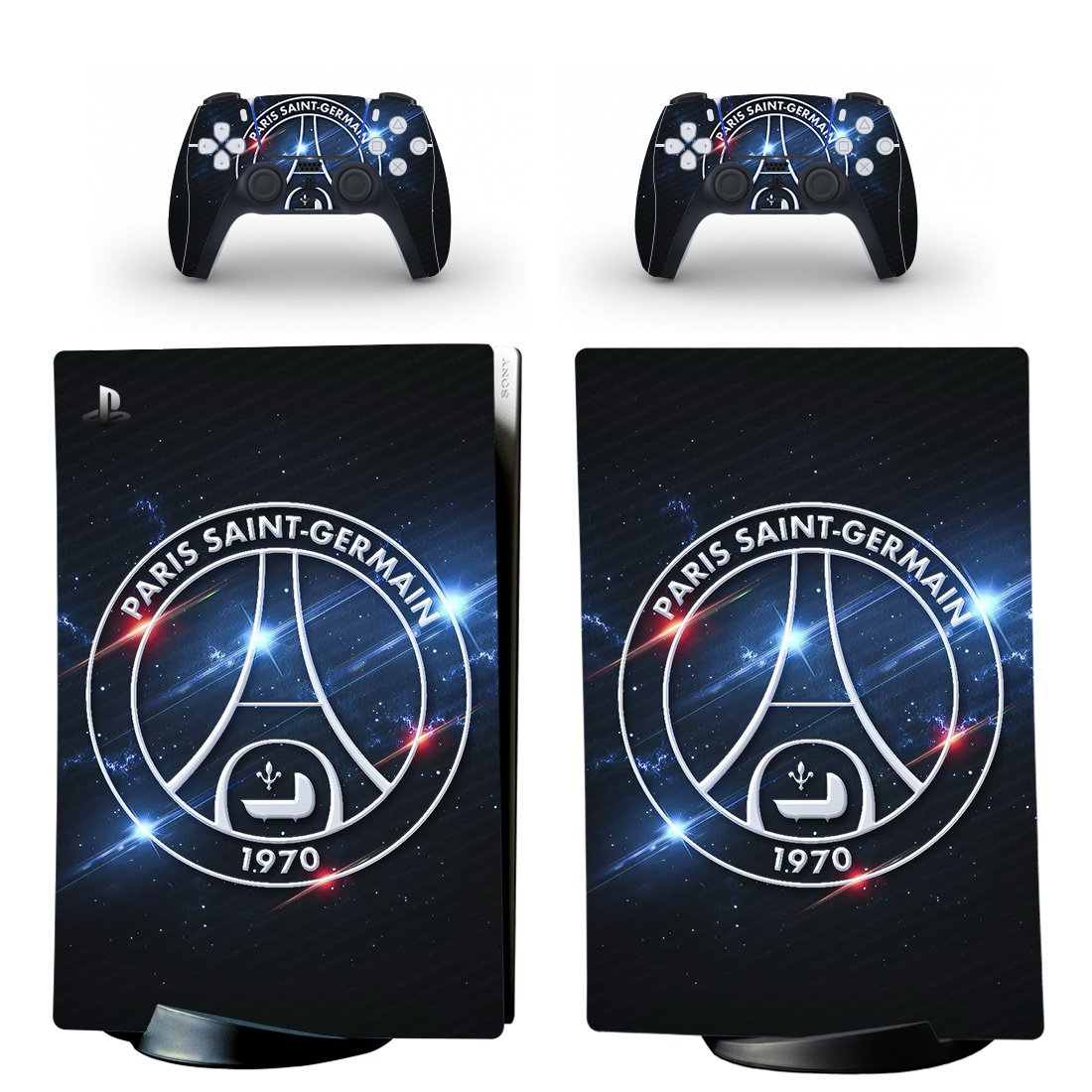 Paris Saint Germain FC decal skin for PS5 digital Console & 2 Controllers