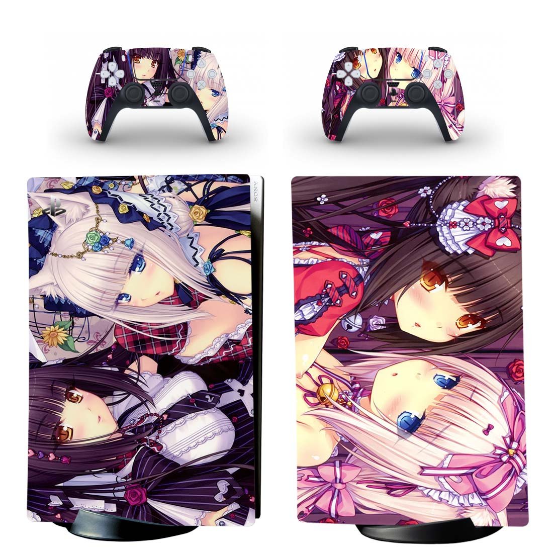 Anime Nekopara decal skin for PS5 digital Console & 2 Controllers