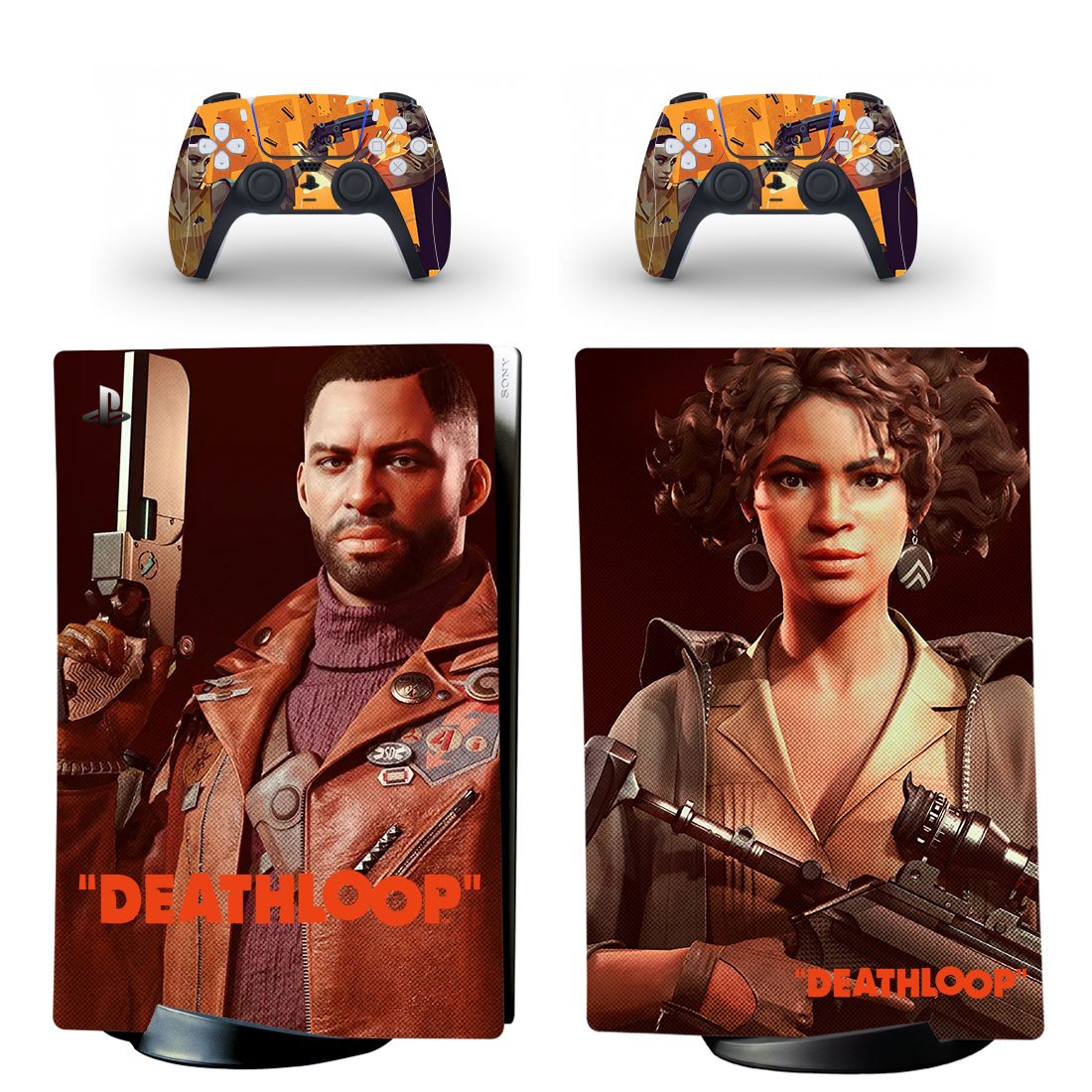 Death Loop decal skin for PS5 digital Console & 2 Controllers
