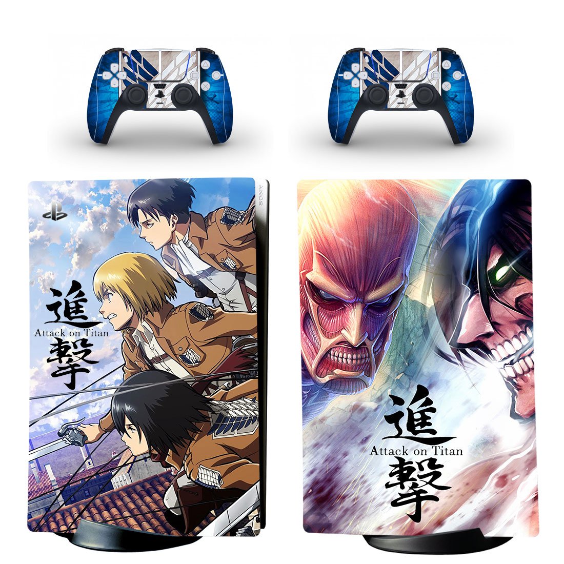 Attack on Titan decal skin for PS5 digital Console & 2 Controllers